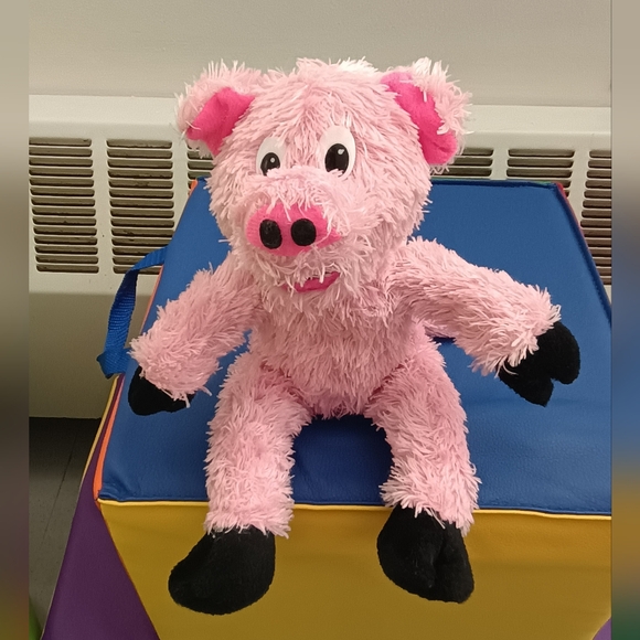 Pig piglet piggy Bashful Fuzzy Light Pink Barn animal animal sitting plush 10in - Picture 3 of 12